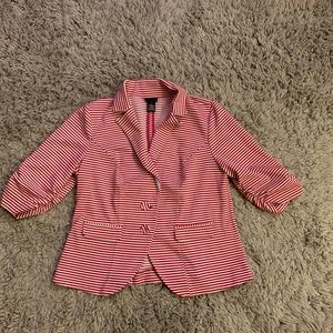 Torrid 3/4 ruche sleeve blazer size 0 (12/14)